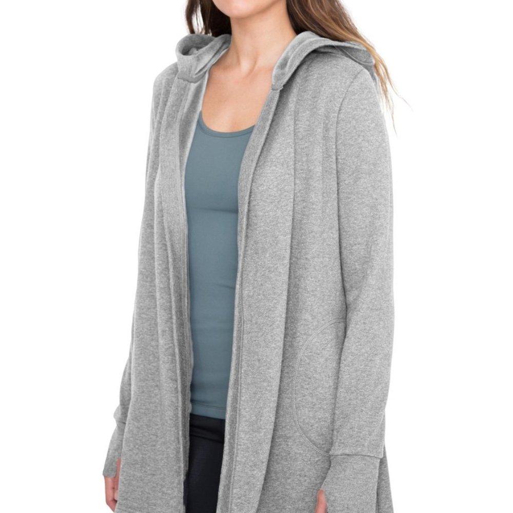 Plush Lined Sweatshirt Cardigan